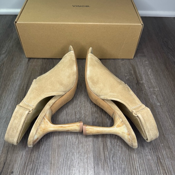 Vince Quest Dune Suede Slingback Sandal Heels - Picture 9 of 13